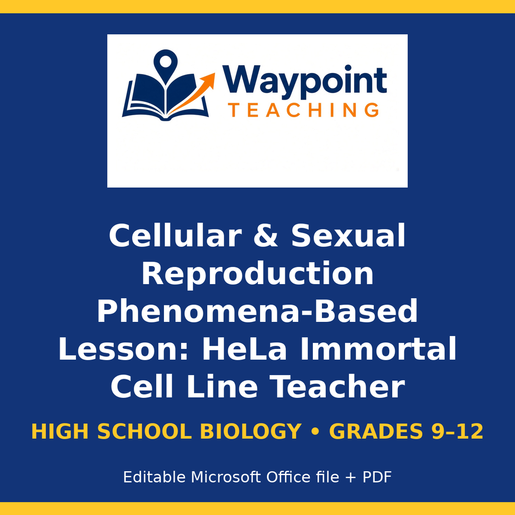 Cellular & Sexual Reproduction Phenomena-Based Lesson: HeLa Immortal Cell Line Teacher Discussion Guide cover