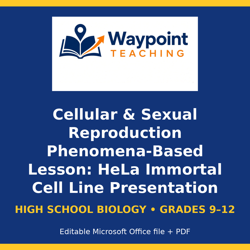 Cellular & Sexual Reproduction Phenomena-Based Lesson: HeLa Immortal Cell Line Presentation cover