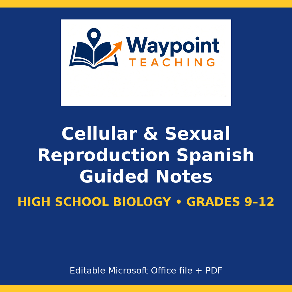 Cellular & Sexual Reproduction Spanish Guided Notes cover