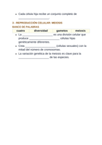 Cellular & Sexual Reproduction Spanish Guided Notes sample page