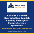 Cellular & Sexual Reproduction Spanish Reading Passage & Comprehension Questions cover