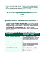 Cellular Energy Phenomena-Based Lesson: Cyanide Mitochondrial Inhibition Teacher Discussion Guide sample page