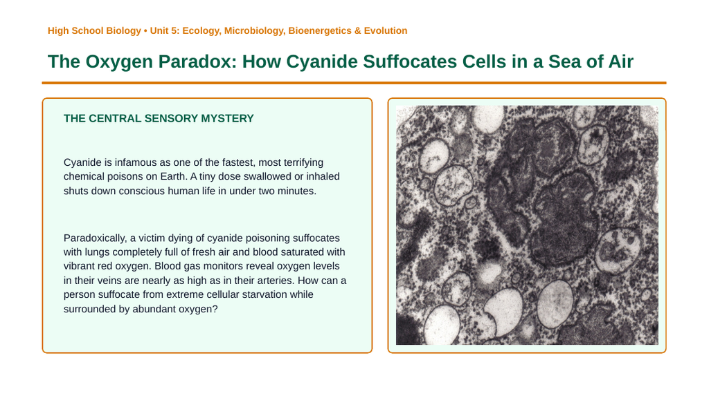 Cellular Energy Phenomena-Based Lesson: Cyanide Mitochondrial Inhibition Presentation sample page