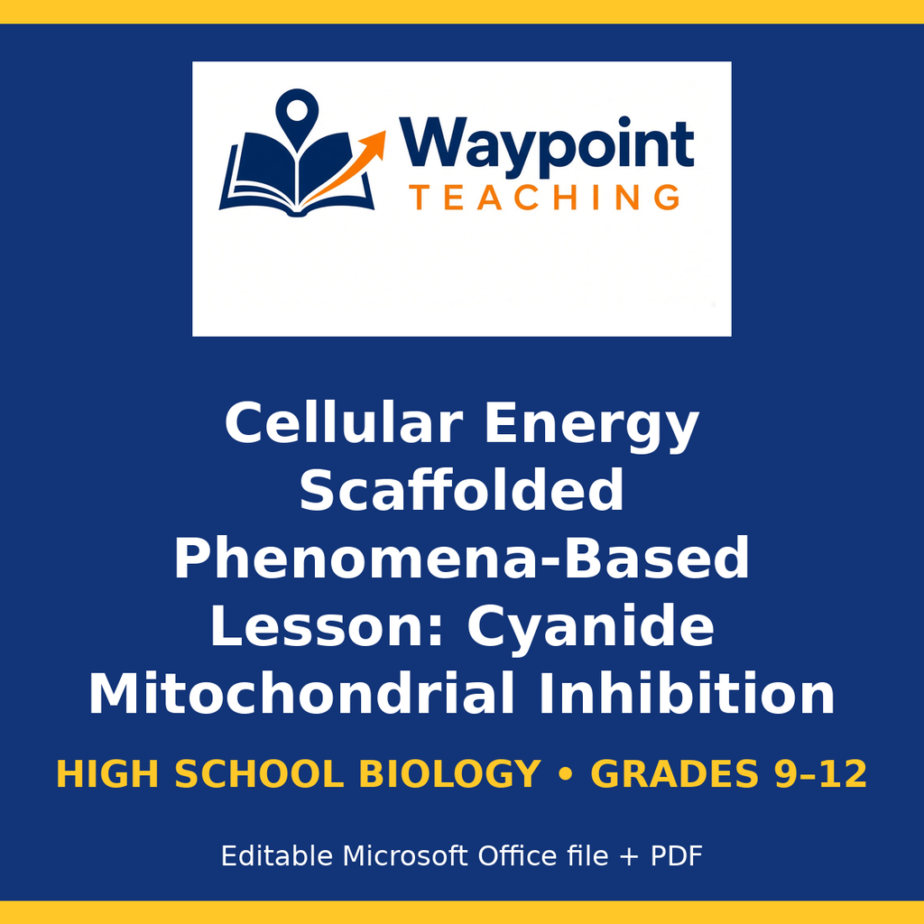 Cellular Energy Scaffolded Phenomena-Based Lesson: Cyanide Mitochondrial Inhibition Teacher Discussion Guide cover