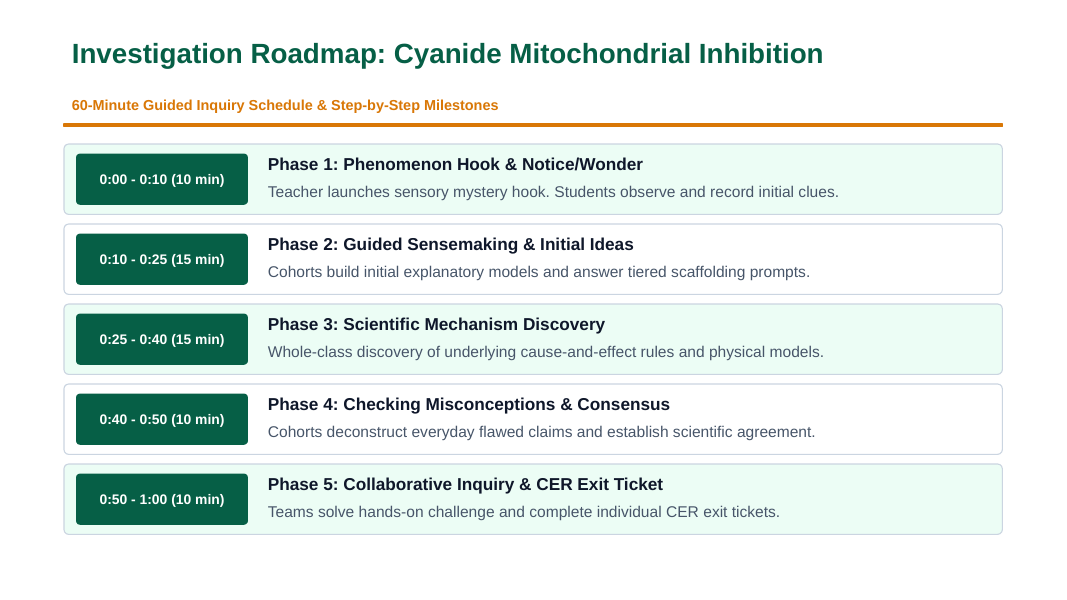 Cellular Energy Scaffolded Phenomena-Based Lesson: Cyanide Mitochondrial Inhibition Presentation sample page