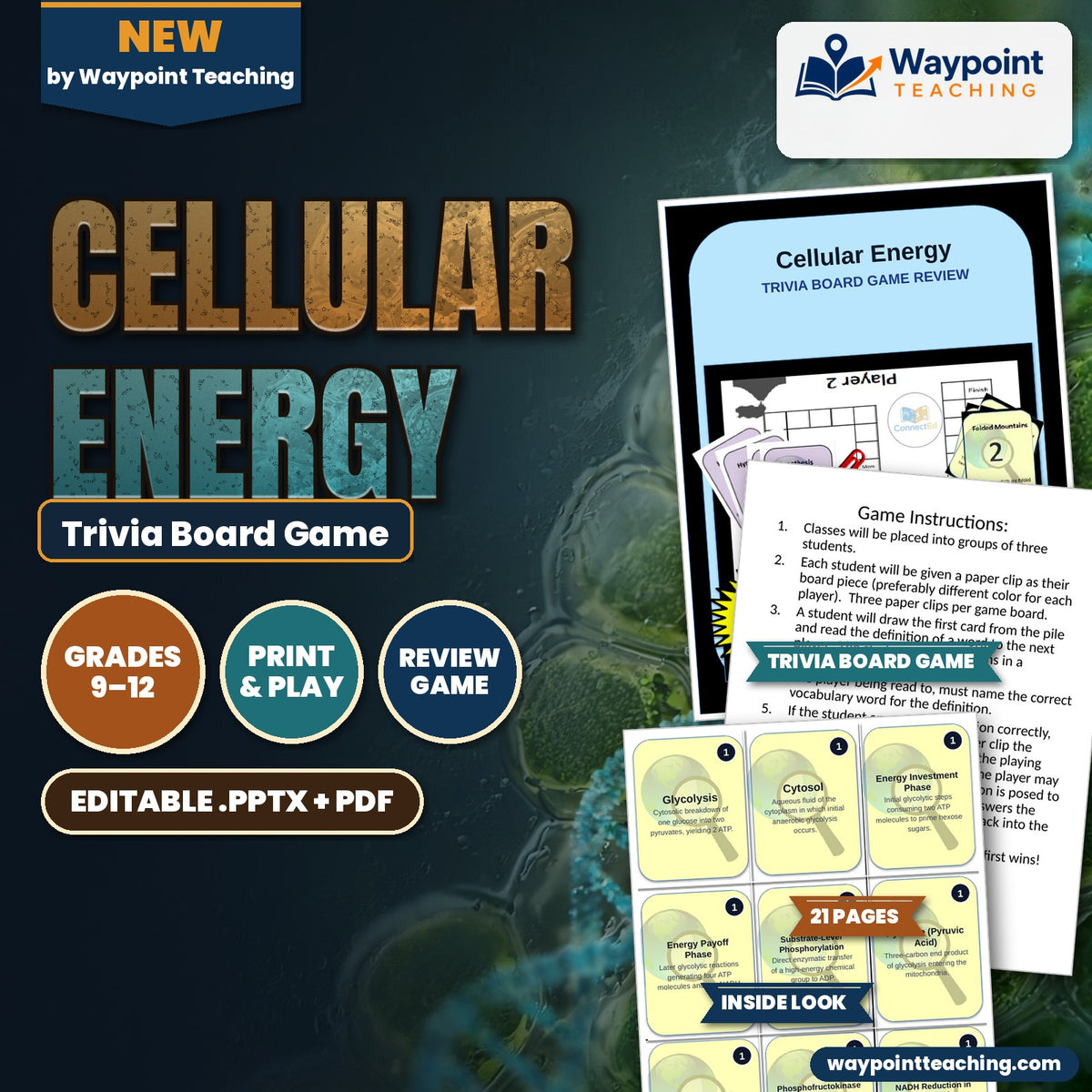 Cellular Energy Trivia Board Game cover