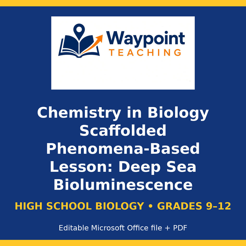 Chemistry in Biology Scaffolded Phenomena-Based Lesson: Deep Sea Bioluminescence Presentation cover