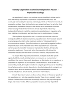 Density-Dependent vs Density-Independent Factors Reading Worksheet sample page