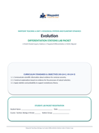 Evolution Differentiation Stations sample page