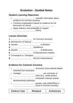 Evolution Guided Notes sample page