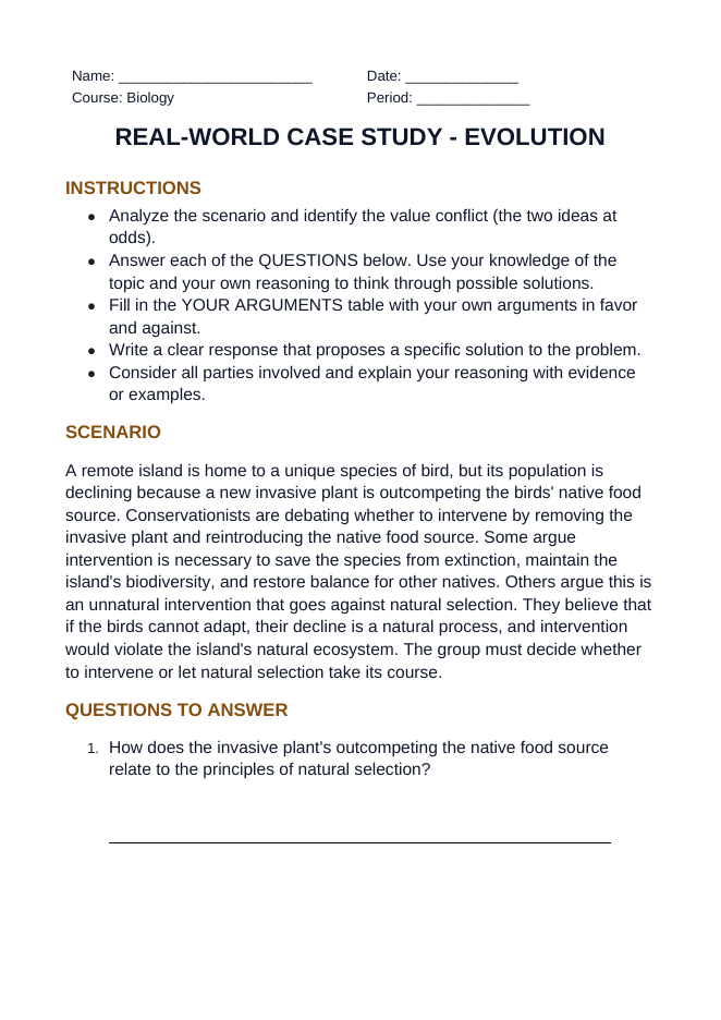 Evolution Real-World Case Study sample page