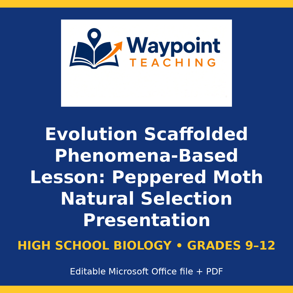 Evolution Scaffolded Phenomena-Based Lesson: Peppered Moth Natural Selection Presentation cover