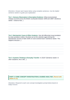 Evolution Scaffolded Phenomena-Based Lesson: Peppered Moth Natural Selection Student Response Sheet sample page