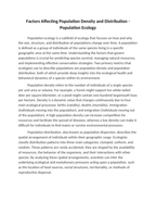 Factors Affecting Population Density and Distribution Reading Worksheet sample page