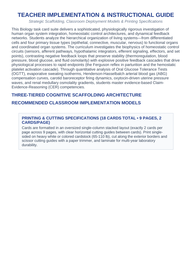 Human Body Systems CER Task Cards sample page
