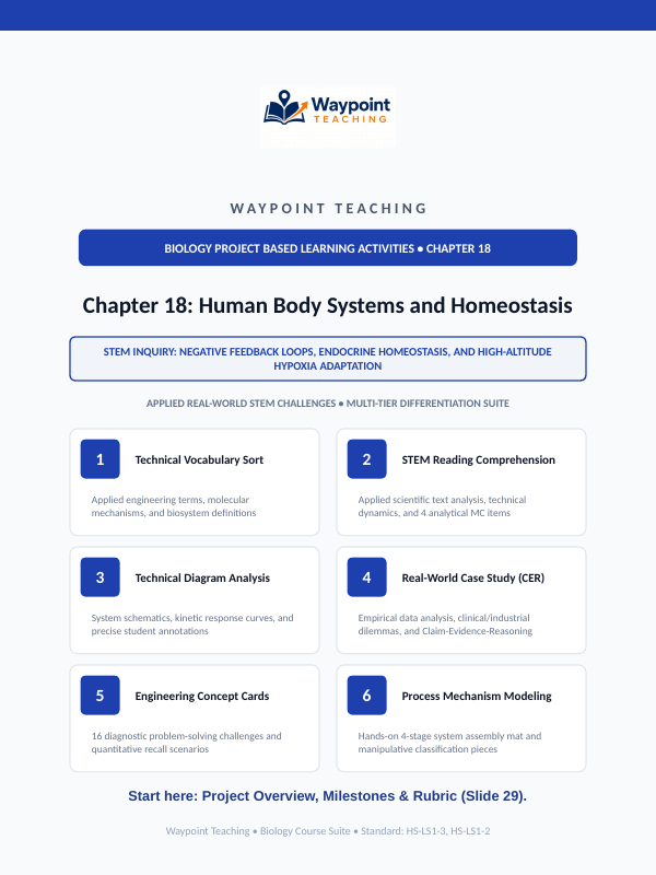 Human Body Systems Project-Based Learning Activity sample page