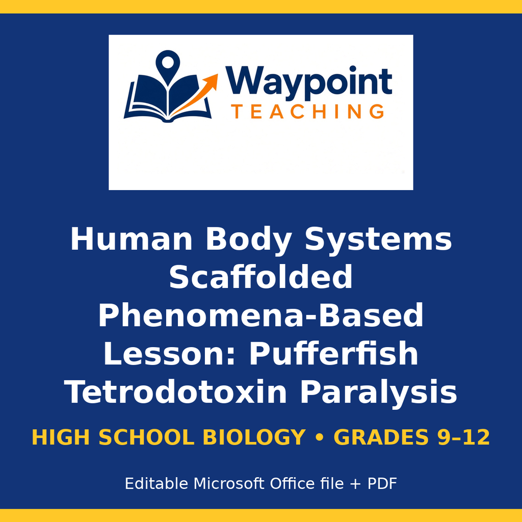 Human Body Systems Scaffolded Phenomena-Based Lesson: Pufferfish Tetrodotoxin Paralysis Teacher Discussion Guide cover