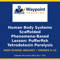 Human Body Systems Scaffolded Phenomena-Based Lesson: Pufferfish Tetrodotoxin Paralysis Student Response Sheet cover