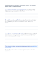 Human Body Systems Scaffolded Phenomena-Based Lesson: Pufferfish Tetrodotoxin Paralysis Student Response Sheet sample page