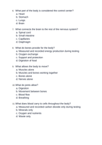 Human Body Systems Unit Test sample page