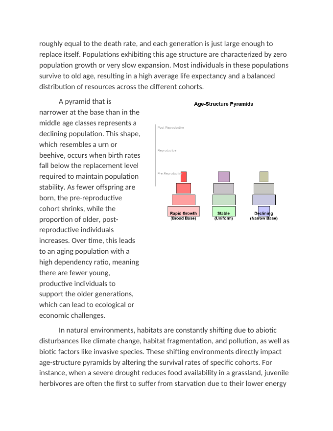 Analyzing Age-Structure Pyramids in Shifting Environments Reading Worksheet sample page