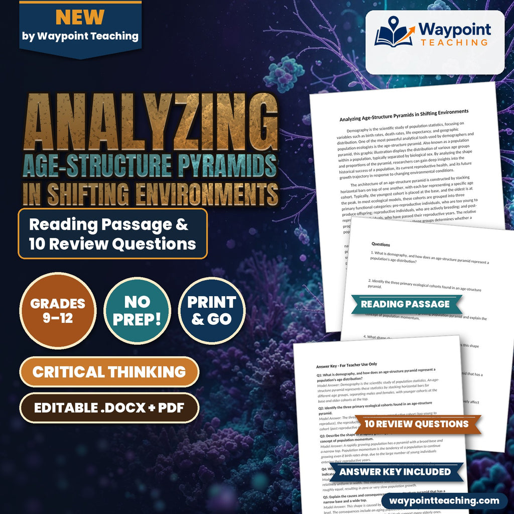 Analyzing Age-Structure Pyramids in Shifting Environments Reading Worksheet cover