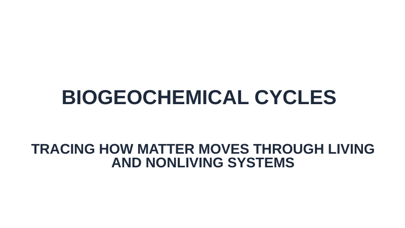 Biogeochemical Cycles Substitute Slideshow & Teacher Guide sample page