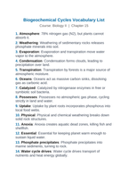 Biogeochemical Cycles Vocabulary Words & Definitions sample page