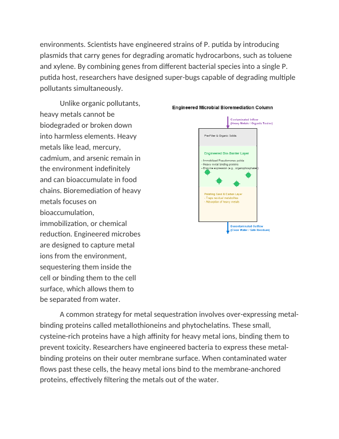 Bioremediation Using Engineered Microbes Reading Worksheet sample page
