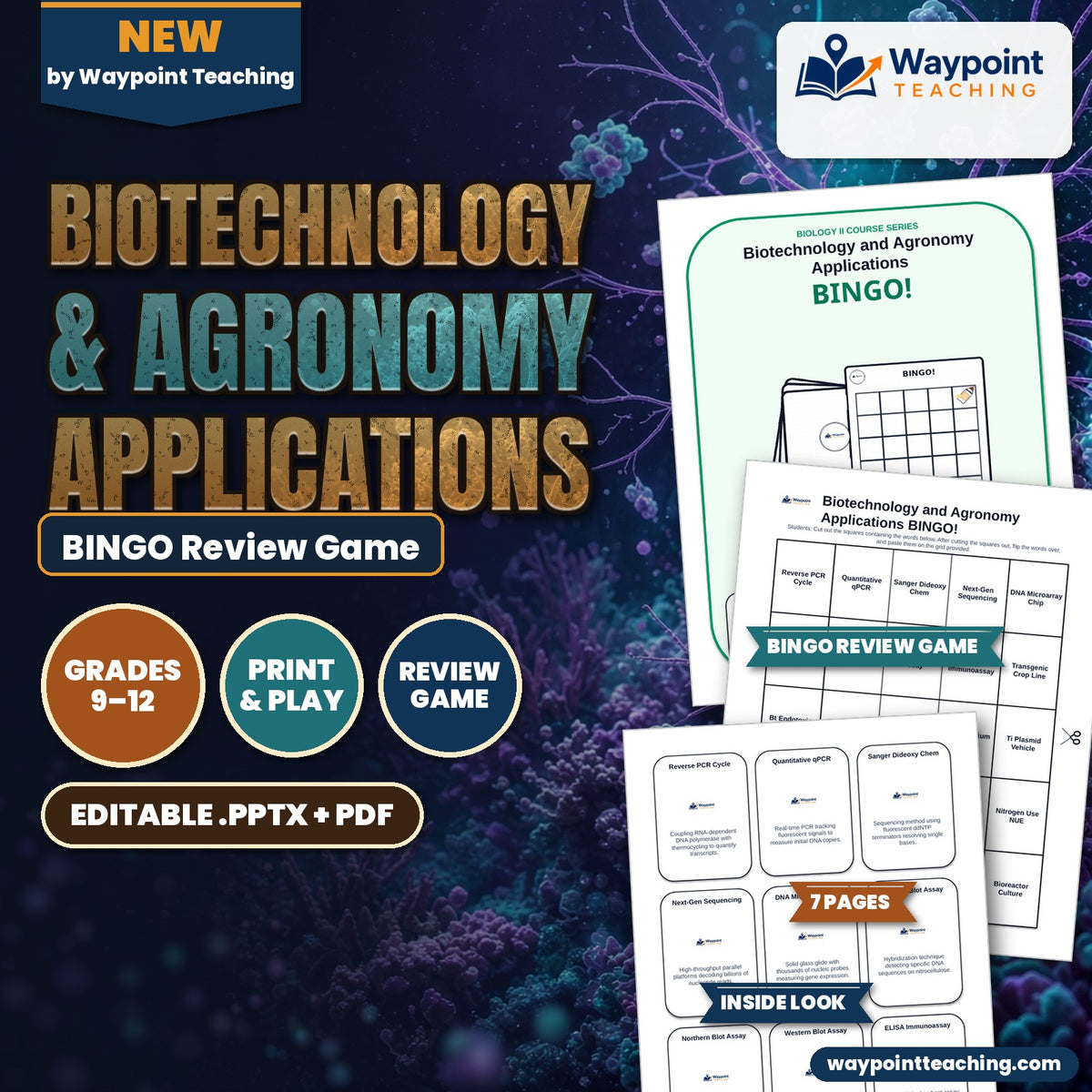 Biotechnology & Agronomy Applications BINGO Review Game cover