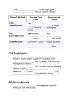Biotechnology & Agronomy Applications Guided Notes sample page