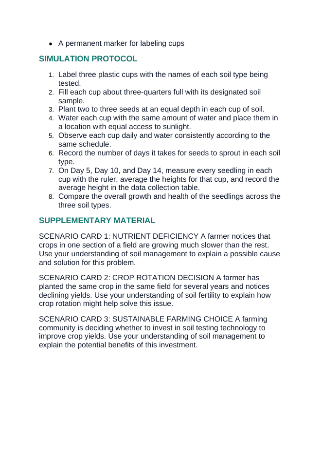 Biotechnology & Agronomy Applications Interactive Simulation sample page
