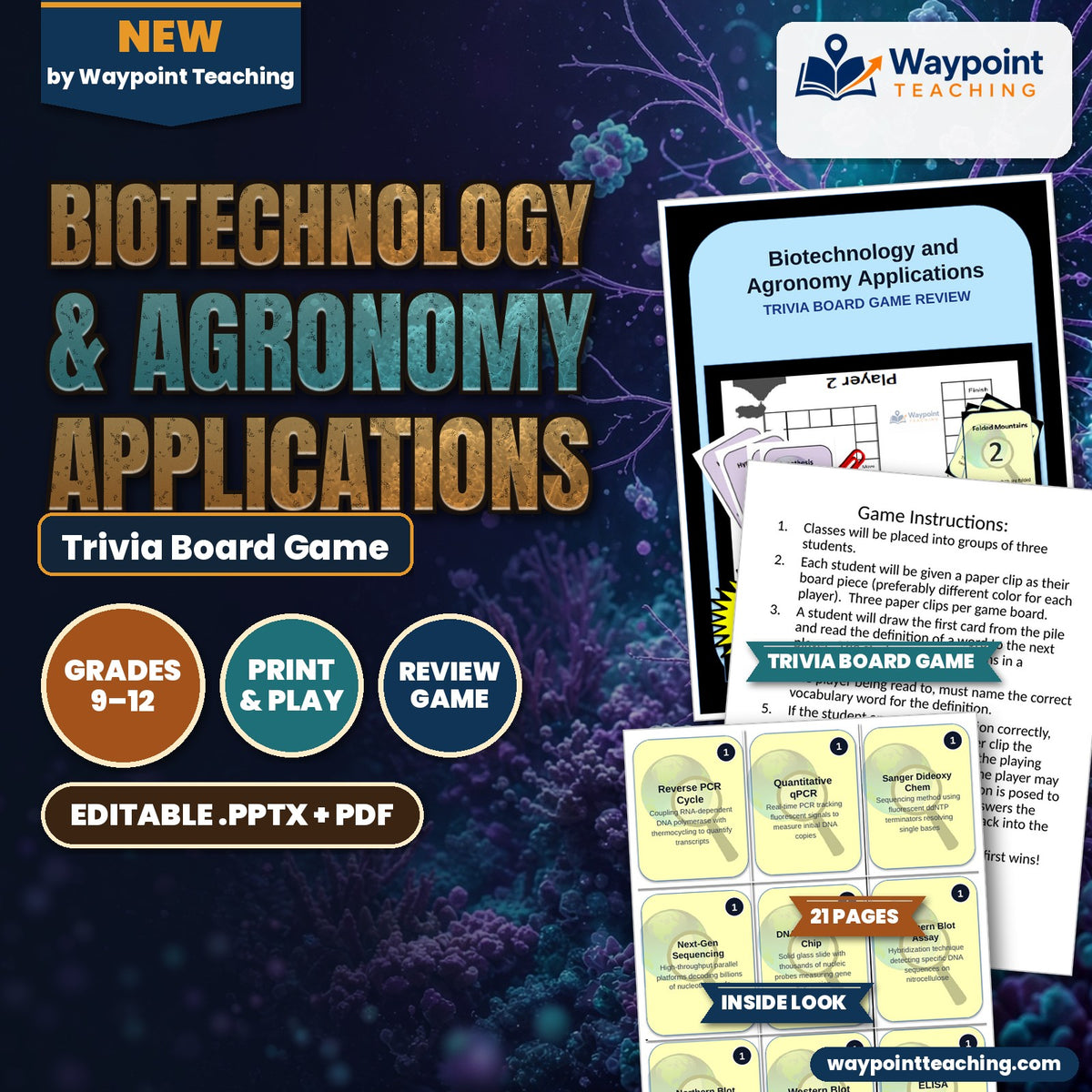 Biotechnology & Agronomy Applications Trivia Board Game cover