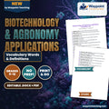 Biotechnology & Agronomy Applications Vocabulary Words & Definitions cover