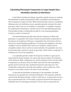 Calculating Phenotypic Frequencies in Large Sample Sizes Reading Worksheet sample page