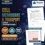 Cell Membrane & Transport Critical Thinking Prompts cover