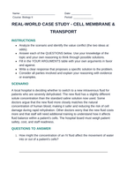 Cell Membrane & Transport Real-World Case Study sample page