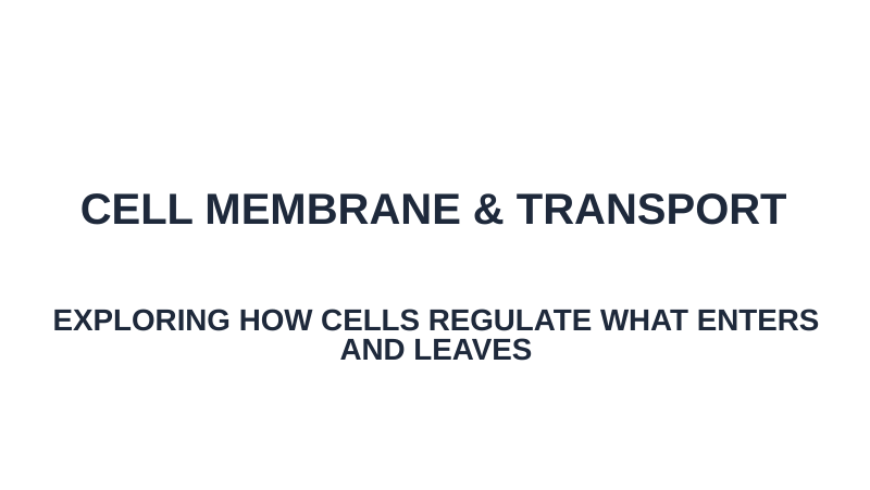 Cell Membrane & Transport Substitute Slideshow & Teacher Guide sample page