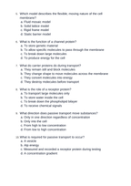Cell Membrane & Transport Unit Test sample page