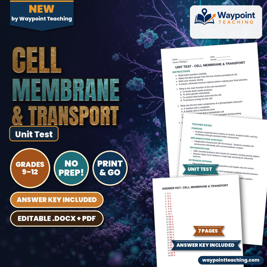 Cell Membrane & Transport Unit Test cover