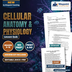 Cellular Anatomy & Physiology Lesson Quiz cover