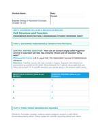 Cellular Anatomy & Physiology Phenomena-Based Lesson: Life in Liquid Salt: The Hypersaline Survival of Halobacterium salinarum Student Response Sheet sample page
