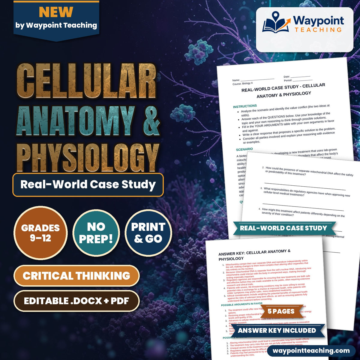 Cellular Anatomy & Physiology Real-World Case Study cover