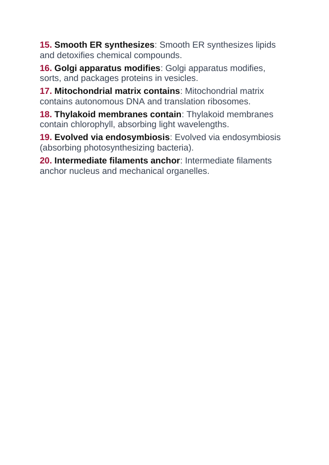 Cellular Anatomy & Physiology Vocabulary Words & Definitions sample page