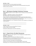 Classification & Phylogeny Bell Ringers & Exit Tickets sample page