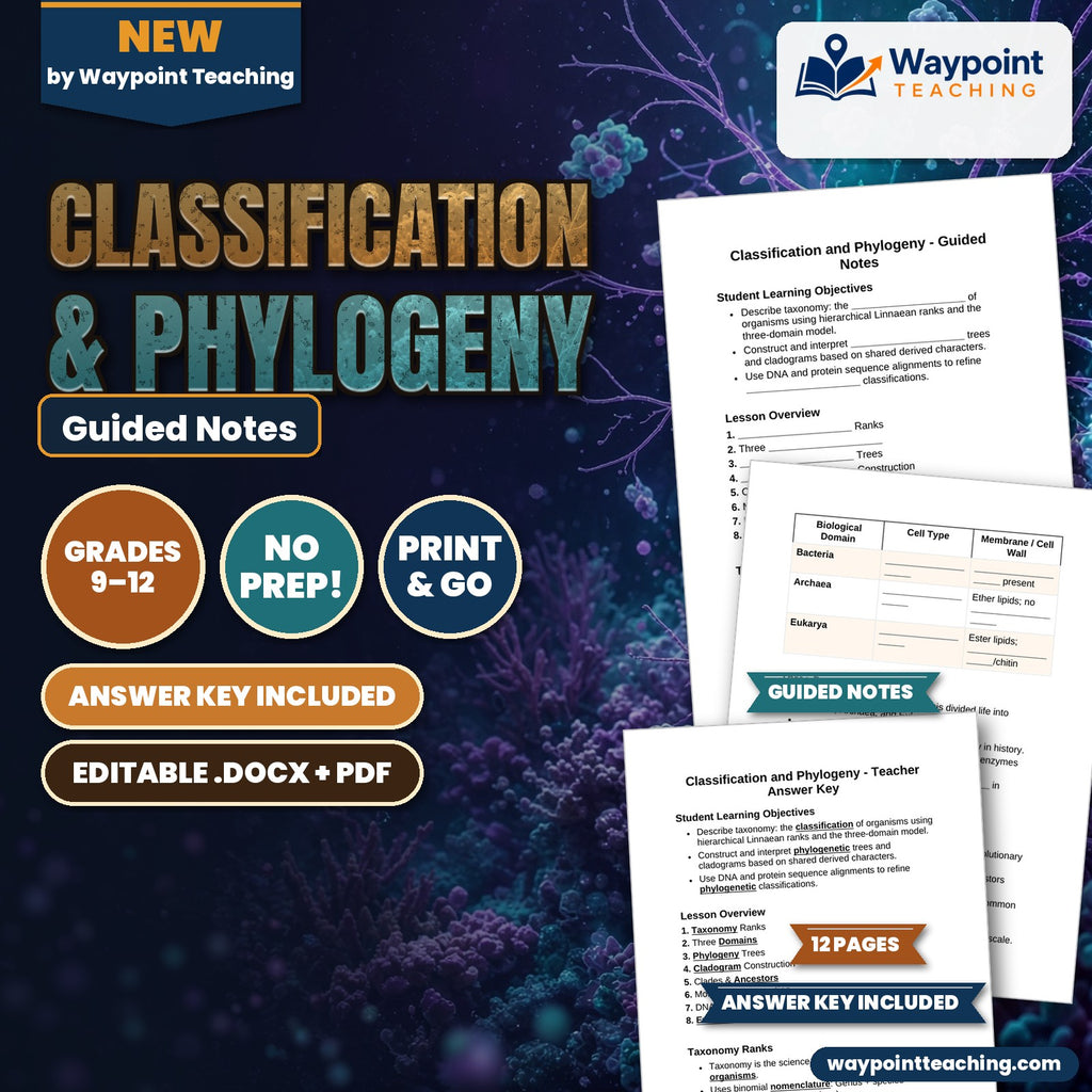 Classification & Phylogeny Guided Notes cover