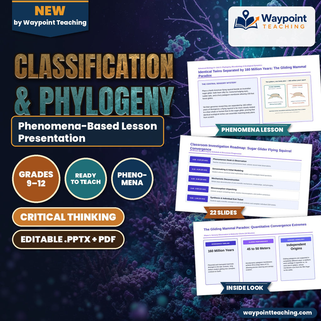 Classification & Phylogeny Phenomena-Based Lesson: Identical Twins Separated by 160 Million Years: The Gliding Mammal Paradox Presentation cover