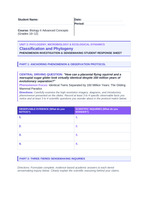 Classification & Phylogeny Phenomena-Based Lesson: Identical Twins Separated by 160 Million Years: The Gliding Mammal Paradox Student Response Sheet sample page