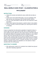 Classification & Phylogeny Real-World Case Study sample page