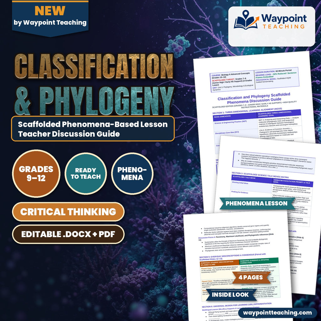 Classification & Phylogeny Scaffolded Phenomena-Based Lesson: Identical Twins Separated by 160 Million Years: The Gliding Mammal Paradox Teacher Discussion Guide cover